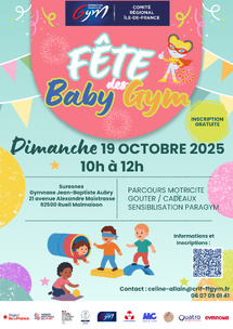 Evènement Baby Gym - 19 octobre 2025 Evènement Baby Gym - 19 octobre 2025