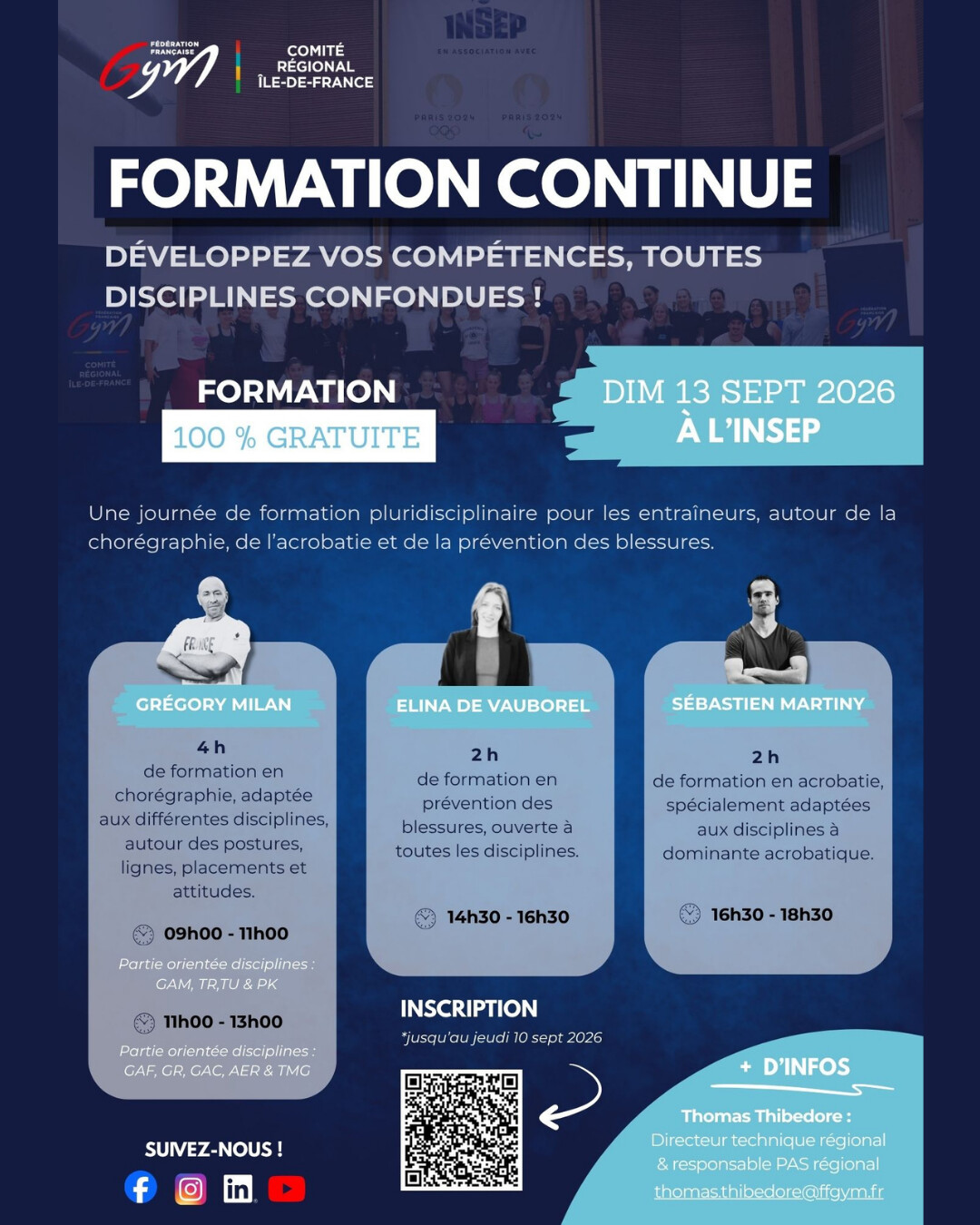 Formation continue à l'INSEP : développez vos compétences !