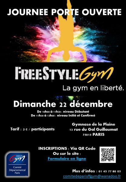 FREESTYLEGYM : ANNULATION Journée Porte Ouverte - 22 décembre - Paris 15 FREESTYLEGYM : ANNULATION Journée Porte Ouverte - 22 décembre - Paris 15