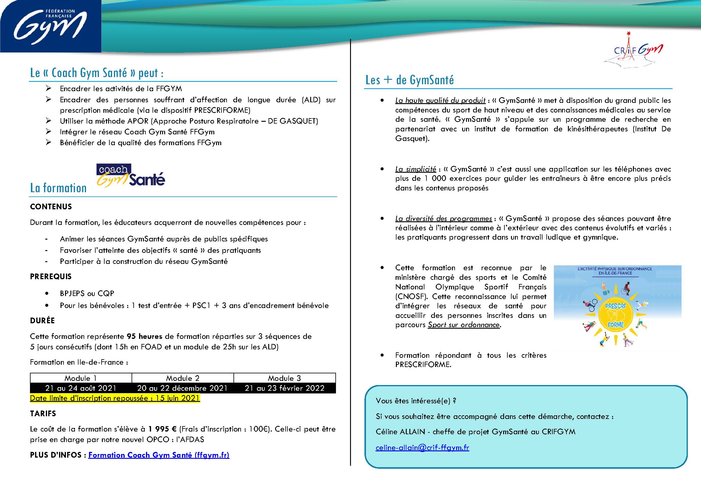 Formation Coach Gym Santé 