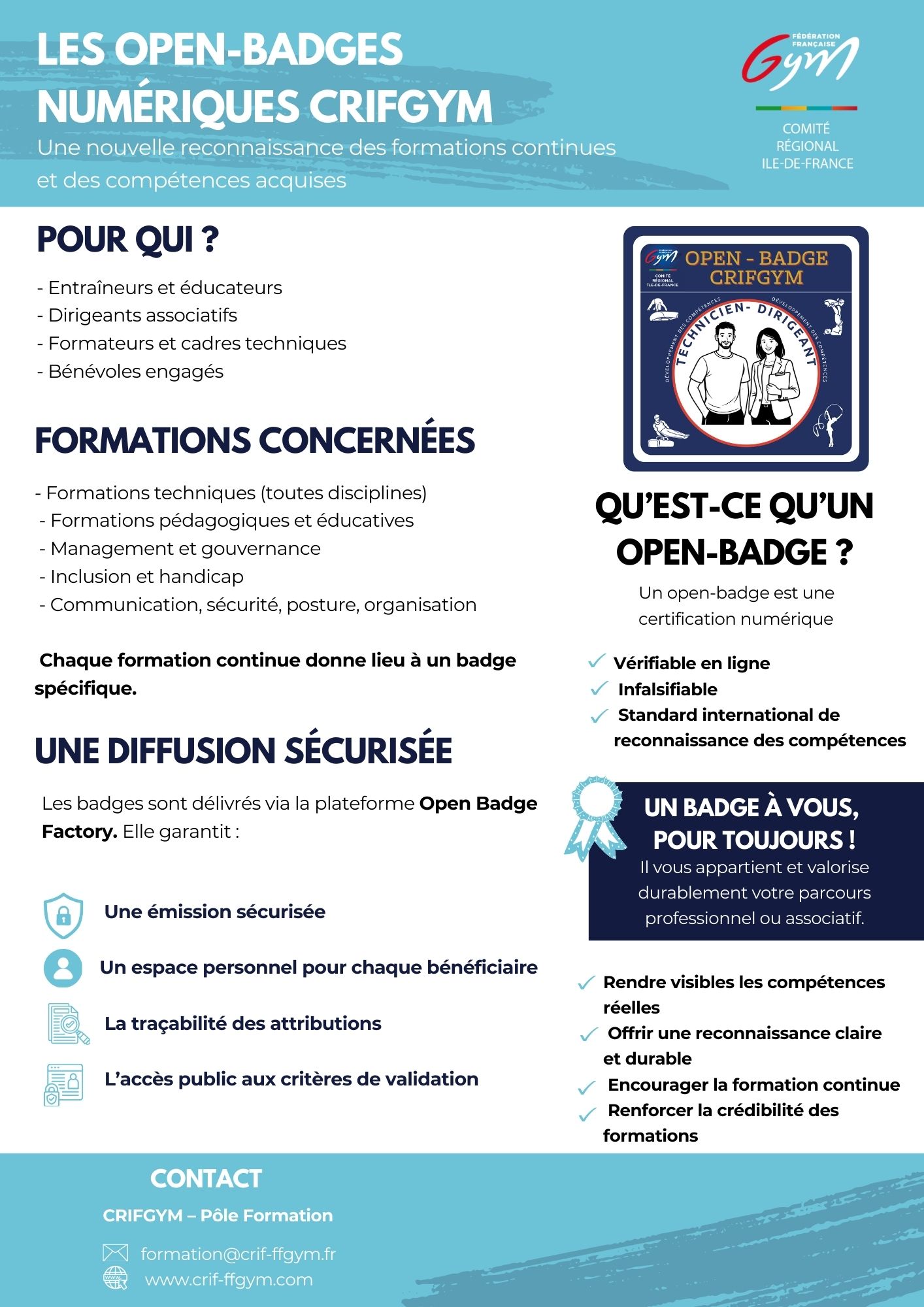 Les Open Badges : valoriser autrement les compétences au CRIFGym !