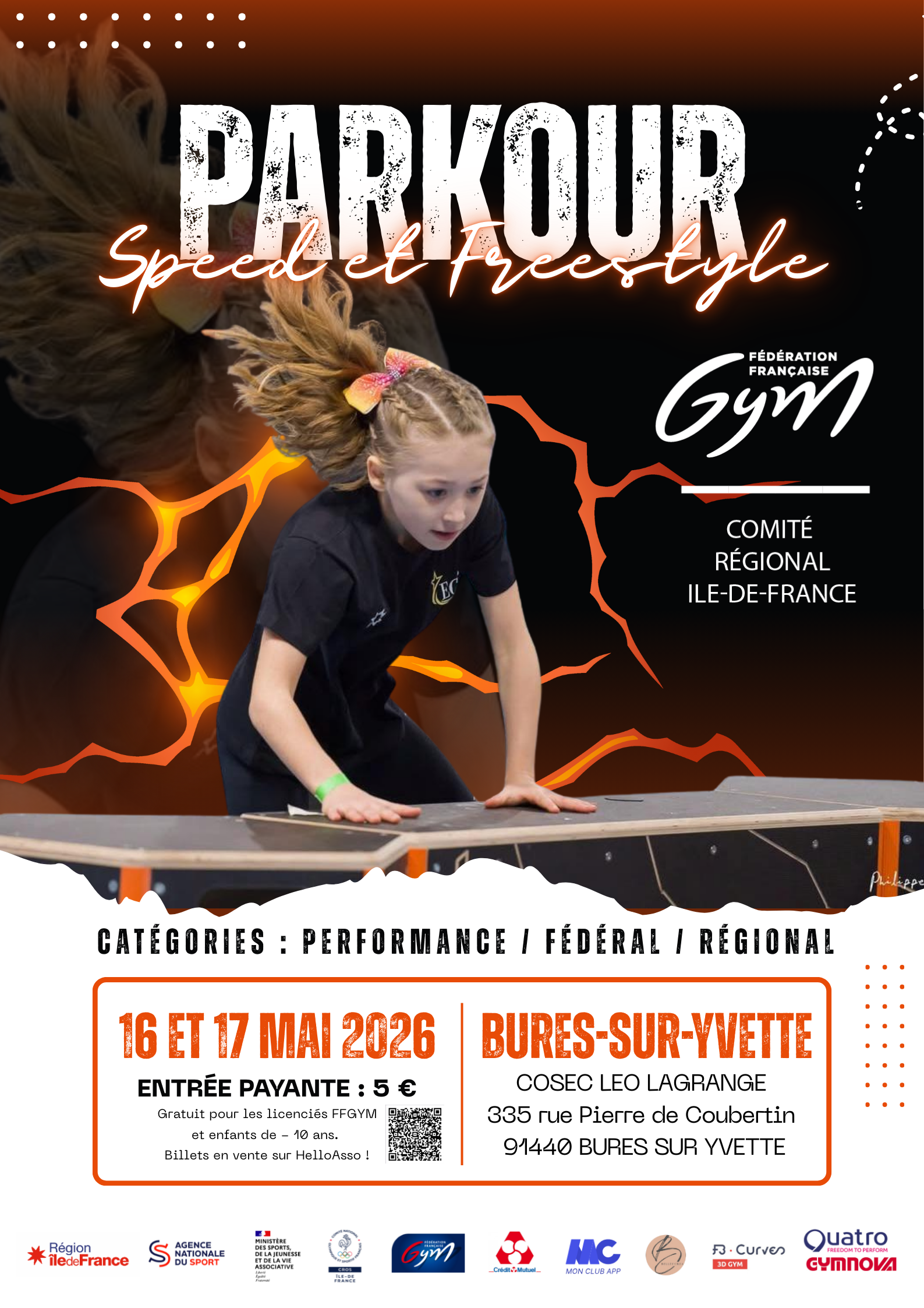 Parkour : Compétition régionale - Palmarès