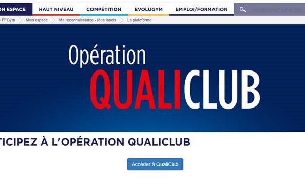 QUALICLUB : Accès à la plateforme