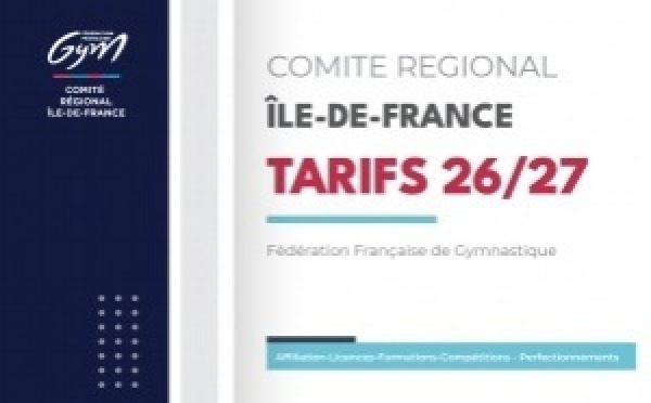 BROCHURE TARIFAIRE 2026-2027